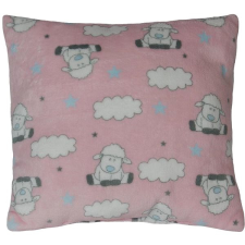 Bellatex Mazlík - dětský motiv - 38 × 38cm - růžová ovečka lakástextília