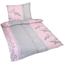 Bellatex pamut - 140×200, 70×90 cm - rózsaszínes szürke bokor lakástextília