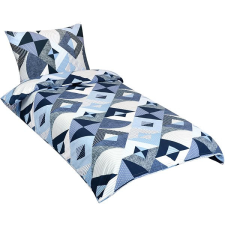 Bellatex pamut, geometria kék, 140 × 200, 70 × 90 lakástextília