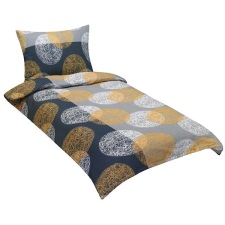 Bellatex povlečení krep 80/865 šedooranžové koule 140×200, 70×90 lakástextília