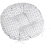 Bellatex Sedák ADÉLA 6205 kulatý prošívaný průměr 40 cm kosočtverce šedobílé