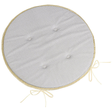 Bellatex Ülőpárna ADÉLA, 7904 kerek sima, átmérő 40 cm, kockás, szürke-fehér lakástextília