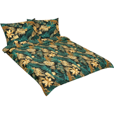 Bellatex vászon pamut 90/692 monstera zöld, 140×200, 70×90 cm (11240) lakástextília