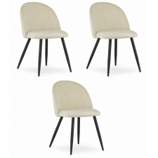  BELLO szék - bézs bársony / 3 db fekete láb bútor