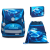 BELMIL Compact Iskolatáska szett, Racing Blue Neon/Autós
