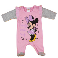  Belül bolyhos hosszú ujjú rugdalózó Minnie egér mintával rugdalózó