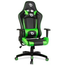 BEMADA Gamer szék, derékpárnával, fejpárnával, zöld, BMD1106GR forgószék