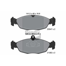 BENDIX Braking fékbetétkészlet, tárcsafék BENDIX Braking BPD1052 autóalkatrész