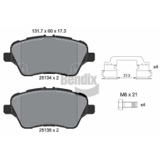 BENDIX Braking fékbetétkészlet, tárcsafék BENDIX Braking BPD1139 autóalkatrész