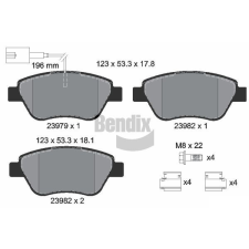 BENDIX Braking fékbetétkészlet, tárcsafék BENDIX Braking BPD1140 autóalkatrész