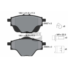 BENDIX Braking fékbetétkészlet, tárcsafék BENDIX Braking BPD1162 autóalkatrész