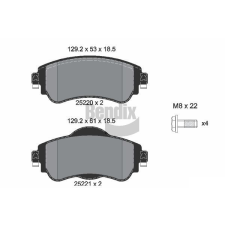 BENDIX Braking fékbetétkészlet, tárcsafék BENDIX Braking BPD1189 autóalkatrész