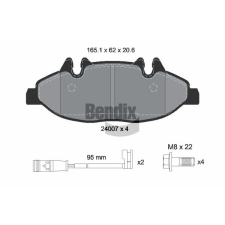 BENDIX Braking fékbetétkészlet, tárcsafék BENDIX Braking BPD1207 autóalkatrész