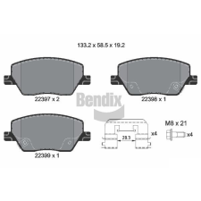 BENDIX Braking fékbetétkészlet, tárcsafék BENDIX Braking BPD1256 autóalkatrész