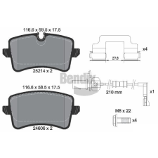 BENDIX Braking fékbetétkészlet, tárcsafék BENDIX Braking BPD1320 autóalkatrész