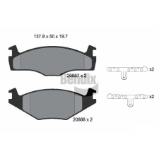 BENDIX Braking fékbetétkészlet, tárcsafék BENDIX Braking BPD1323 autóalkatrész