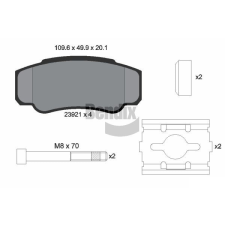 BENDIX Braking fékbetétkészlet, tárcsafék BENDIX Braking BPD1340 autóalkatrész