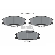 BENDIX Braking fékbetétkészlet, tárcsafék BENDIX Braking BPD1367 autóalkatrész