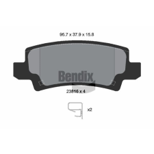 BENDIX Braking fékbetétkészlet, tárcsafék BENDIX Braking BPD1370 autóalkatrész
