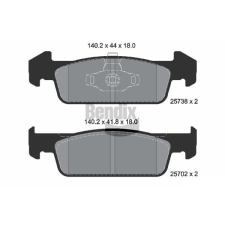BENDIX Braking fékbetétkészlet, tárcsafék BENDIX Braking BPD1381 autóalkatrész