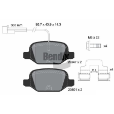 BENDIX Braking fékbetétkészlet, tárcsafék BENDIX Braking BPD1443 autóalkatrész
