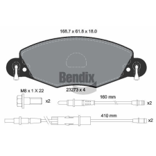 BENDIX Braking fékbetétkészlet, tárcsafék BENDIX Braking BPD1503 autóalkatrész