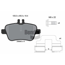 BENDIX Braking fékbetétkészlet, tárcsafék BENDIX Braking BPD1576 autóalkatrész