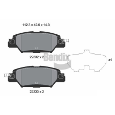 BENDIX Braking fékbetétkészlet, tárcsafék BENDIX Braking BPD1883 autóalkatrész