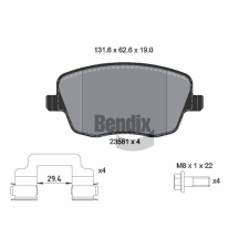 BENDIX Braking fékbetétkészlet, tárcsafék BENDIX Braking BPD2013 autóalkatrész