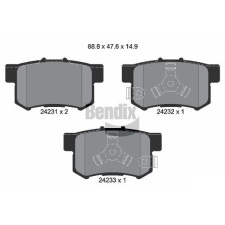 BENDIX Braking fékbetétkészlet, tárcsafék BENDIX Braking BPD2109 autóalkatrész