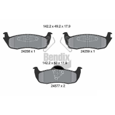 BENDIX Braking fékbetétkészlet, tárcsafék BENDIX Braking BPD2115 autóalkatrész