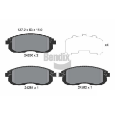 BENDIX Braking fékbetétkészlet, tárcsafék BENDIX Braking BPD2120 autóalkatrész