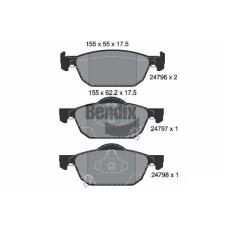 BENDIX Braking fékbetétkészlet, tárcsafék BENDIX Braking BPD2197 autóalkatrész