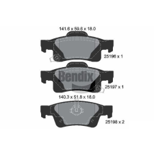 BENDIX Braking fékbetétkészlet, tárcsafék BENDIX Braking BPD2234 autóalkatrész