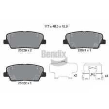 BENDIX Braking fékbetétkészlet, tárcsafék BENDIX Braking BPD2247 autóalkatrész