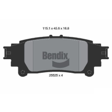 BENDIX Braking fékbetétkészlet, tárcsafék BENDIX Braking BPD2249 autóalkatrész