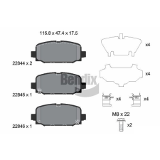 BENDIX Braking fékbetétkészlet, tárcsafék BENDIX Braking BPD2330 autóalkatrész