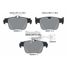 BENDIX Braking fékbetétkészlet, tárcsafék BENDIX Braking BPD2433 autóalkatrész