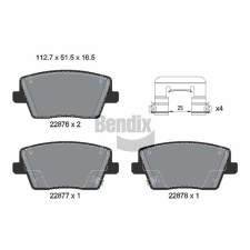 BENDIX Braking fékbetétkészlet, tárcsafék BENDIX Braking BPD2435 autóalkatrész
