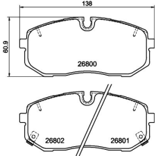 BENDIX Braking fékbetétkészlet, tárcsafék BENDIX Braking BPD2572 autóalkatrész
