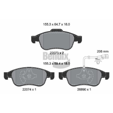 BENDIX Braking fékbetétkészlet, tárcsafék BENDIX Braking BPD2574 autóalkatrész