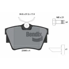 BENDIX Braking fékbetétkészlet, tárcsafék BPD1021 autóalkatrész