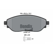 BENDIX Braking fékbetétkészlet, tárcsafék BPD1046 autóalkatrész