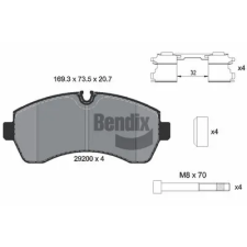 BENDIX Braking fékbetétkészlet, tárcsafék BPD1110 fékbetét