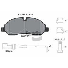 BENDIX Braking fékbetétkészlet, tárcsafék BPD1248 fékbetét