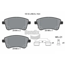 BENDIX Braking fékbetétkészlet, tárcsafék BPD1490 fékbetét