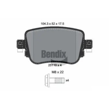 BENDIX Braking fékbetétkészlet, tárcsafék BPD1511 fékbetét