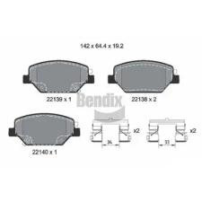 BENDIX Braking fékbetétkészlet, tárcsafék BPD2326 autóalkatrész