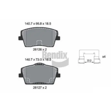 BENDIX Braking fékbetétkészlet, tárcsafék BPD2338 fékbetét