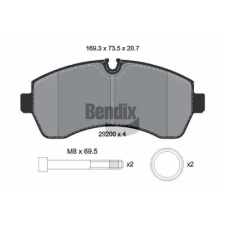 BENDIX Braking fékbetétkészlet, tárcsafék BPD2411 autóalkatrész